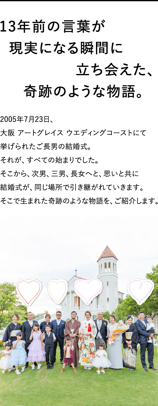 13年前の⾔葉が現実になる瞬間に⽴ち会えた、奇跡のような物語。